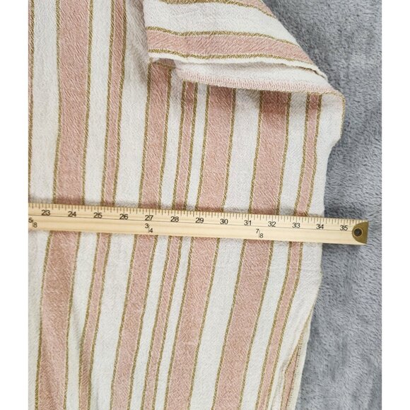 Rays for Days Cardigan Womens One Size Pink White Striped Casual Beach Cover Up - Picture 5 of 10